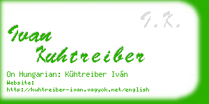 ivan kuhtreiber business card
