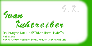 ivan kuhtreiber business card